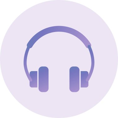 kulaklık simgesi vektör illüstrasyonu