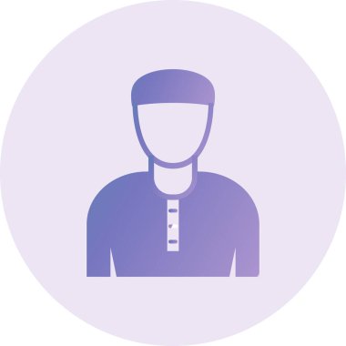 Muslim Male web icon vector illustration