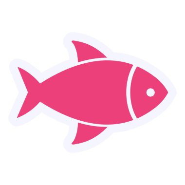 Balık Vektörü Kabartma Simgesi Tasarımı 