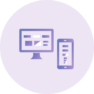 Ui Tasarım modern simgesinin vektör çizimi