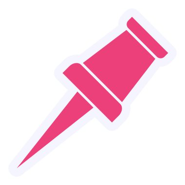 Push Pin Vector Glyph Icon Design