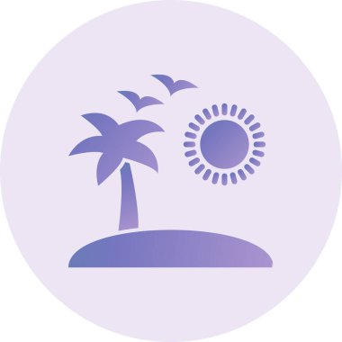 Island web icon vector illustration