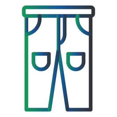 Pantolon Vektörü Kabartma Simgesi Tasarımı