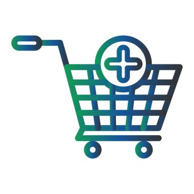 shopping cart icon, simple illustration