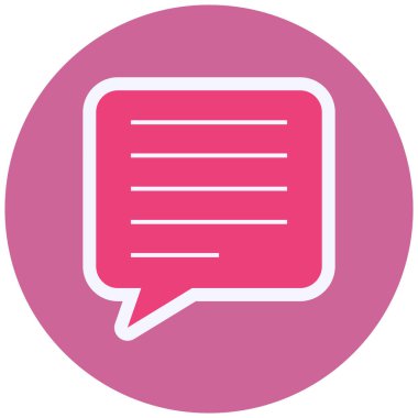 message web icon simple illustration