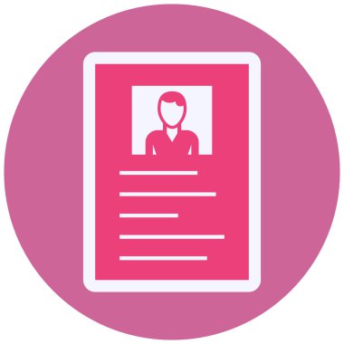  CV Vektör Şekil Simgesi Tasarımı