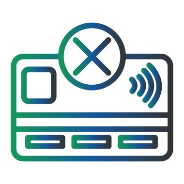 credit card vector icon. Payment Failure