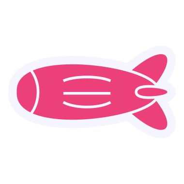 Zeppelin simgesi vektör illüstrasyonu