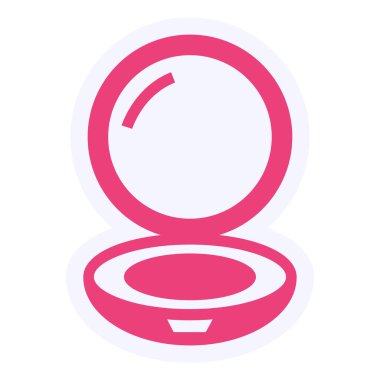 Powder makeup. simple web illustration