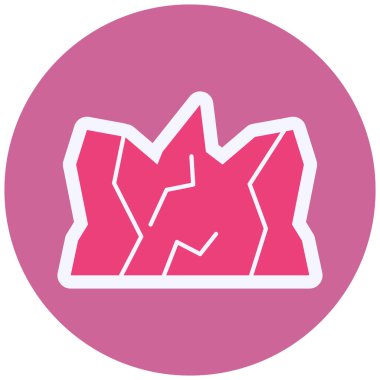 Buzul Vektörü Şekil Simgesi Tasarımı