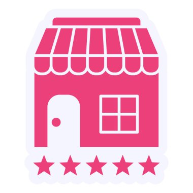 Dükkan. Web simgesi basit illüstrasyon