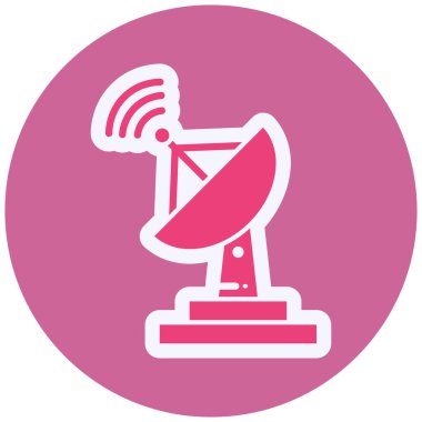 uydu anten simgesi, vektör illüstrasyonu 