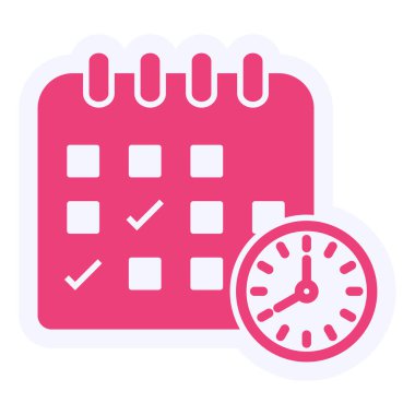 Zamanlama Vektörü Kabartma Simgesi Tasarımı