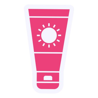 Güneş kremi. Web simgesi basit illüstrasyon