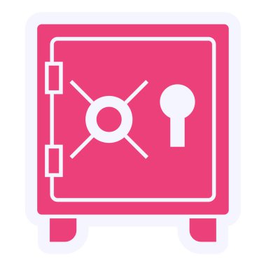 Vault icon illustration, simple web 