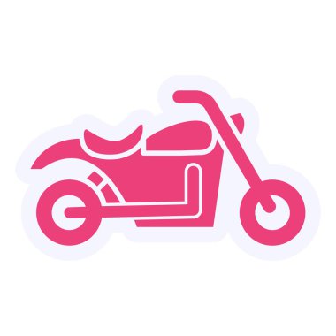 Motorsiklet. Web simgesi basit illüstrasyon