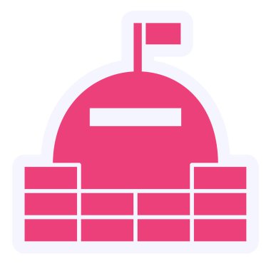 Hokey. Web simgesi basit illüstrasyon