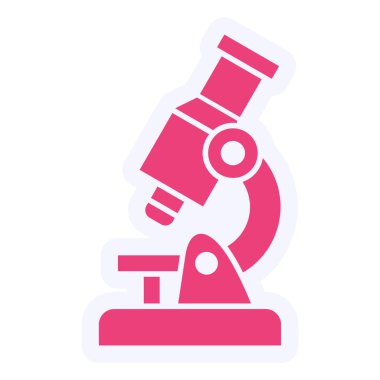 Mikroskop. Web simgesi basit illüstrasyon