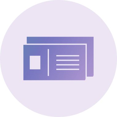 Kartpostal simgesi vektör illüstrasyonu