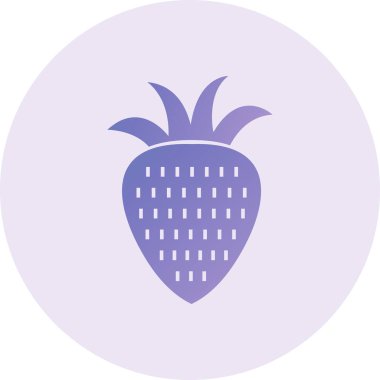 Çilekli. Web simgesi basit illüstrasyon 