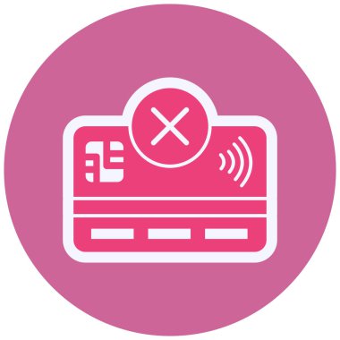 credit card. simple illustration. Payment Failure