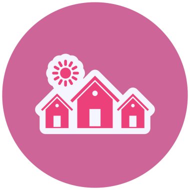 Residential Area vector icon modern illustration