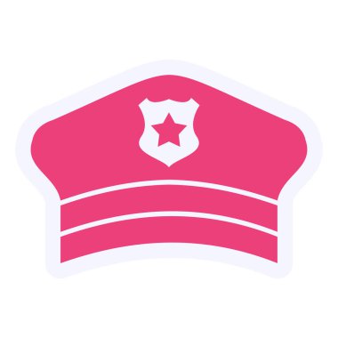 police hat vector icon modern simple illustration 