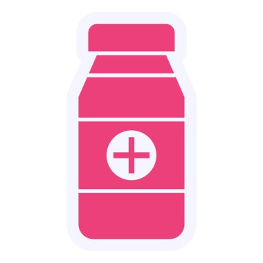 İlaç Vektörü Kabartma Simgesi Tasarımı