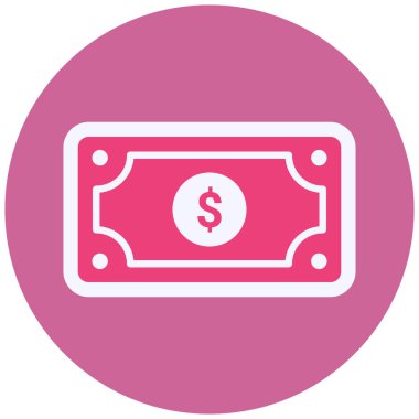 money banknote flat illustration icon