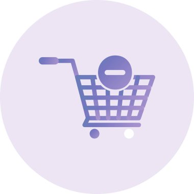 shopping cart icon, simple illustration