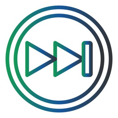 vector illustration of Forward modern icon