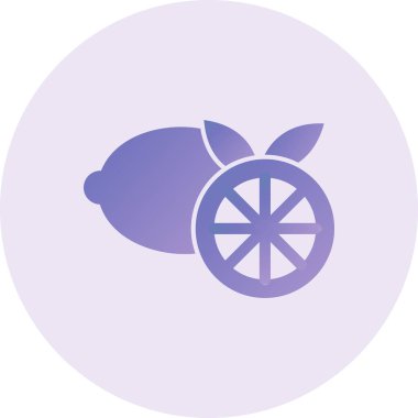 Limon Vektörü Şekil Simgesi Tasarımı