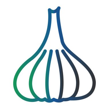 Sarımsak Vektörü Simge Tasarımı 