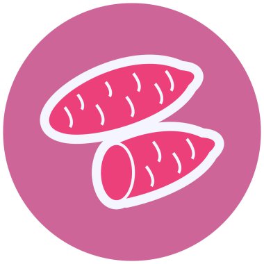 Tatlı patates. Web simgesi basit illüstrasyon