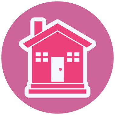 Ev Vektörü Kabartma Simgesi Tasarımı