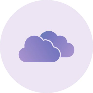 Bulut simgesi, vektör illüstrasyonu