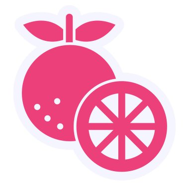 orange icon, simple illustration. flat design style