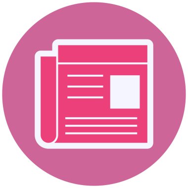 Gazete. Web simgesi basit illüstrasyon 