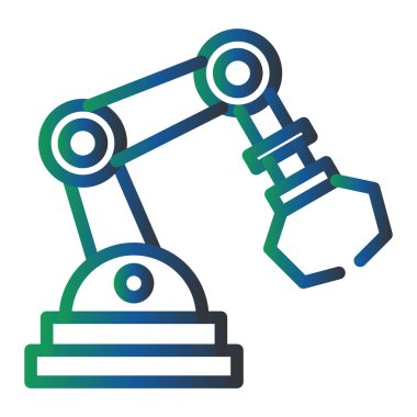 vector illustration of modern Robotic Arm icon