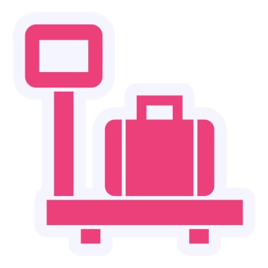 bagaj. Web simgesi basit illüstrasyon