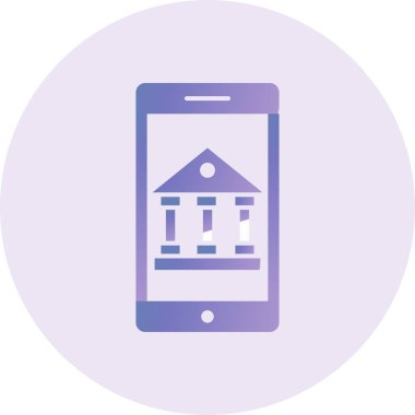 Banka simgesinin vektör illüstrasyonu