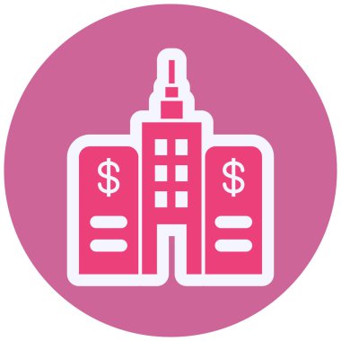 Bina. Web simgesi basit illüstrasyon