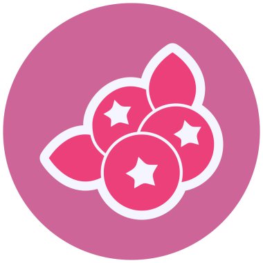 blueberry icon, simple illustration graphic design