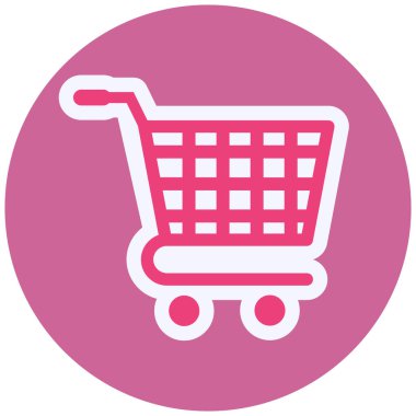 shopping cart icon, simple illustration