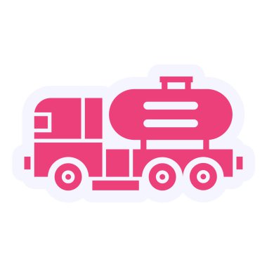 Tanker Truck web icon vector illustration