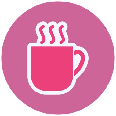 kahve fincanı simgesi, vektör illüstrasyonu