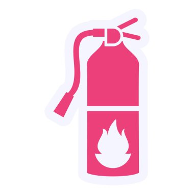 Yangın söndürücü Vektör Kabartma Simgesi Tasarımı 