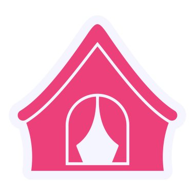 Modern çadır simgesinin vektör çizimi