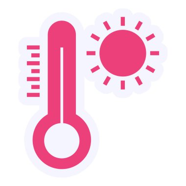 termometre simgesi vektör illüstrasyonu