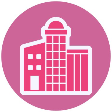 Bina. Web simgesi basit illüstrasyon